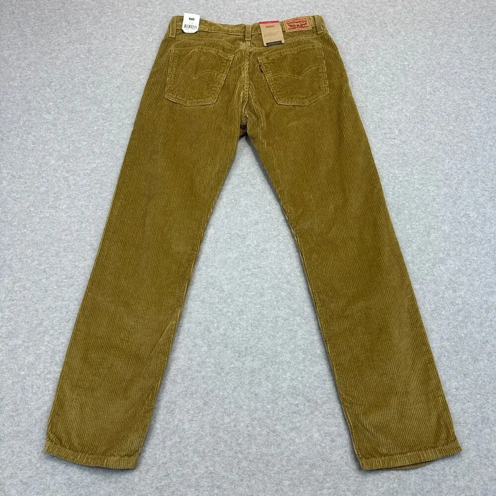 Levi's Corduroy Pants Mens 28x30 Golden Tan Straight Regular Fit 5-Pocket Cotton